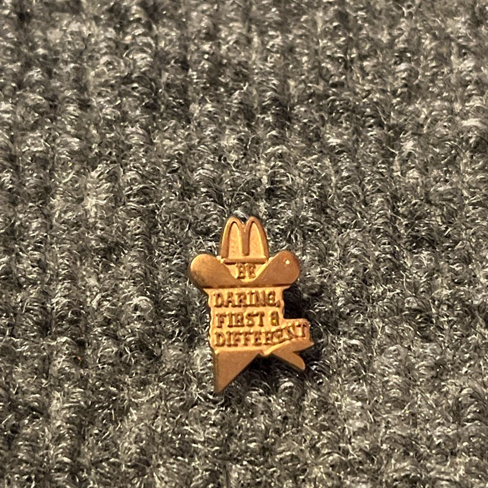 Vintage McDonald’s “Be Daring, First & Different” Employee Lapel Hat Pin